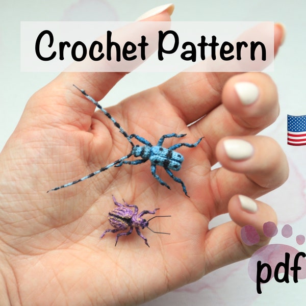 Crochet Beetles Pattern Micro Realistic insects Amigurumi: Make Your Own crochet BUG by NansyOops