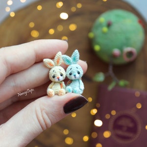 Crochet Bunny pattern amigurumi bunny pattern pdf tutotial by NansyOops dollhouse miniature image 4