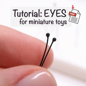 Tutorial: Augen für Miniaturspielzeug, erstellen Sie perfekte Augen für Ihr Amigurumi-Häkelspielzeug, PDF-Tutorial, Augen 2 mm