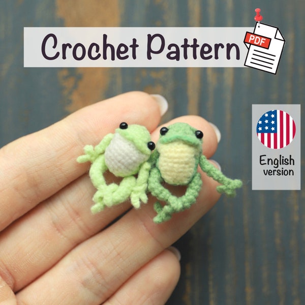 Crochet FROG Pattern Baby Frog Amigurumi: Haz tu propia la rana de ganchillo más linda de NansyOops