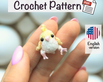 Crochet Parrot Pattern Little Parrot Amigurumi: Make Your Own the cutest crochet bird or chick by NansyOops