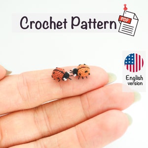 Crochet Pattern Micro Ladybug Amigurumi: Make Your Own Miniature Masterpiece! PDF tutorial by NansyOops