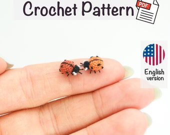 Crochet Pattern Micro Ladybug Amigurumi: Make Your Own Miniature Masterpiece! PDF tutorial by NansyOops