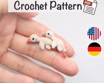 Crochet pattern GOOSE amigurumi pattern geese by NansyOops pdf tutorial