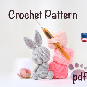 Crochet pattern Sleepy Bunny amigurumi pattern by NansyOops pdf tutorial