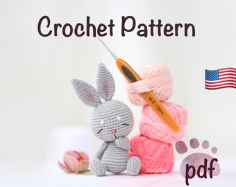 Crochet pattern Sleepy Bunny amigurumi pattern by NansyOops pdf tutorial