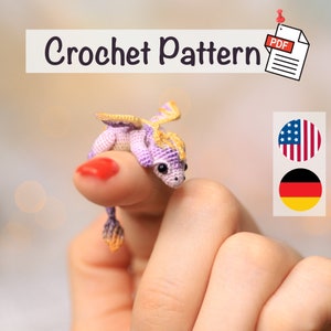 Crochet Dragon Pattern: Fantasy Amigurumi pattern PDF Tutorial by NansyOops for a Unique Miniature Animal