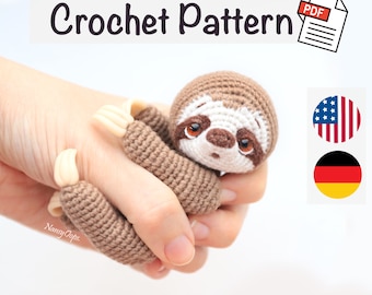 Modèle au crochet paresseux - Crochetez votre propre adorable amigurumi paresseux : modèle facile à suivre par NansyOops