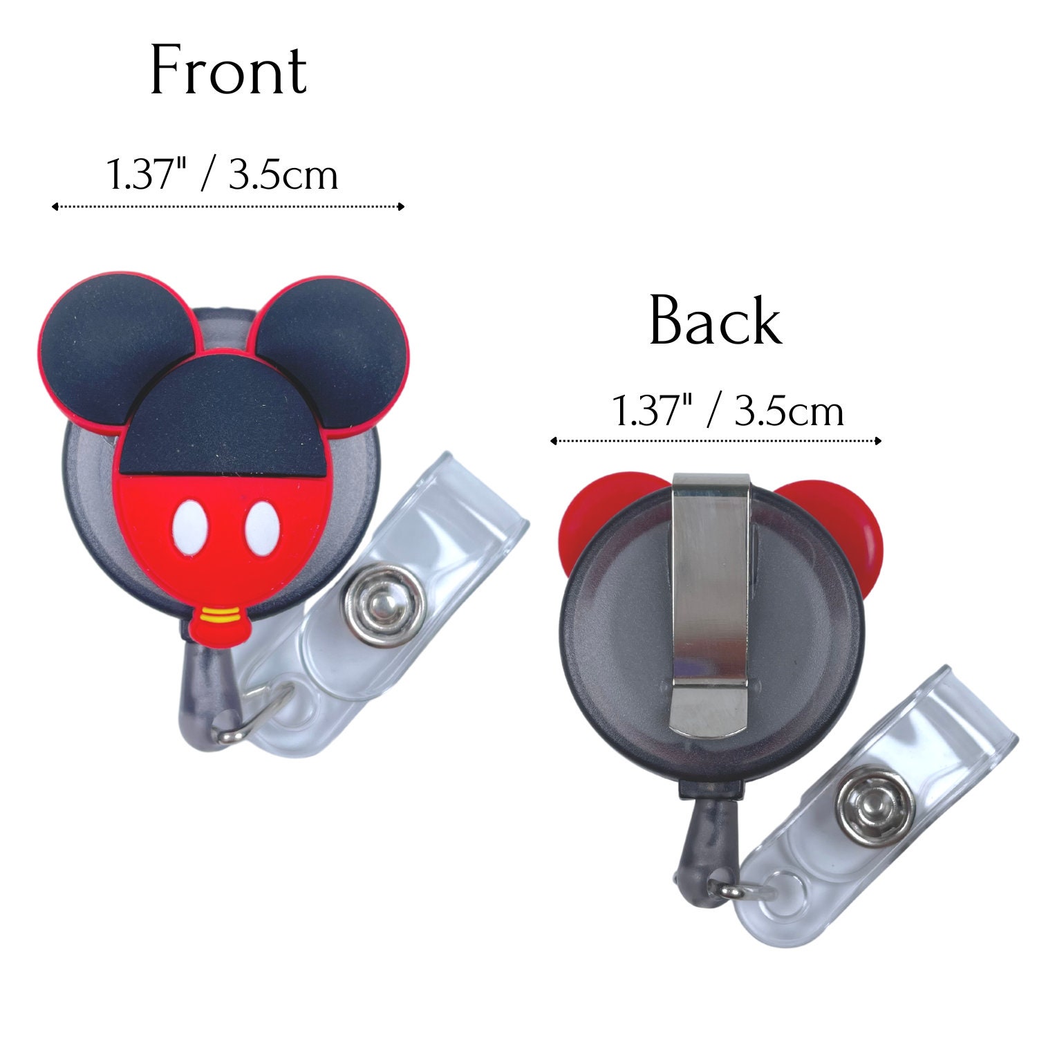 10 Pc Disney Inspired Badge Reel Cartoon Characters Retractable Badge Reel  Id Holder 