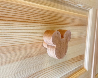 木製マウスノブ6個セット：子供部屋用引き出し金具