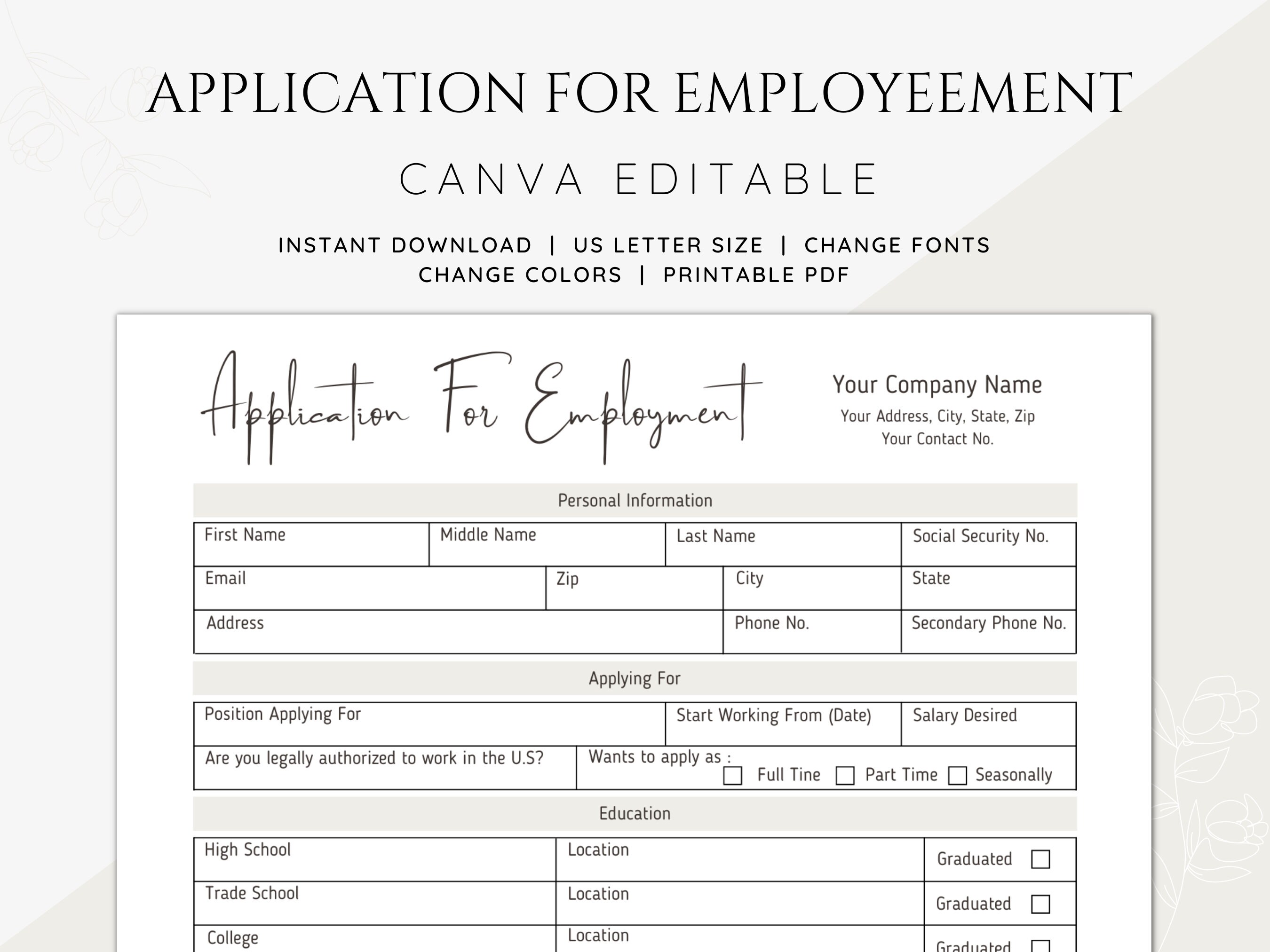 Employee Application - Etsy