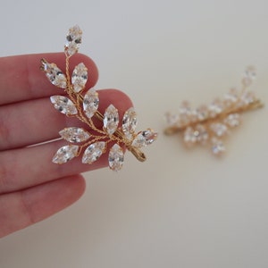 Delicate Gold Bridal Hair Bobby Pin image 1
