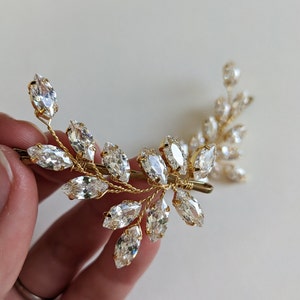 Delicate Gold Bridal Hair Bobby Pin image 2