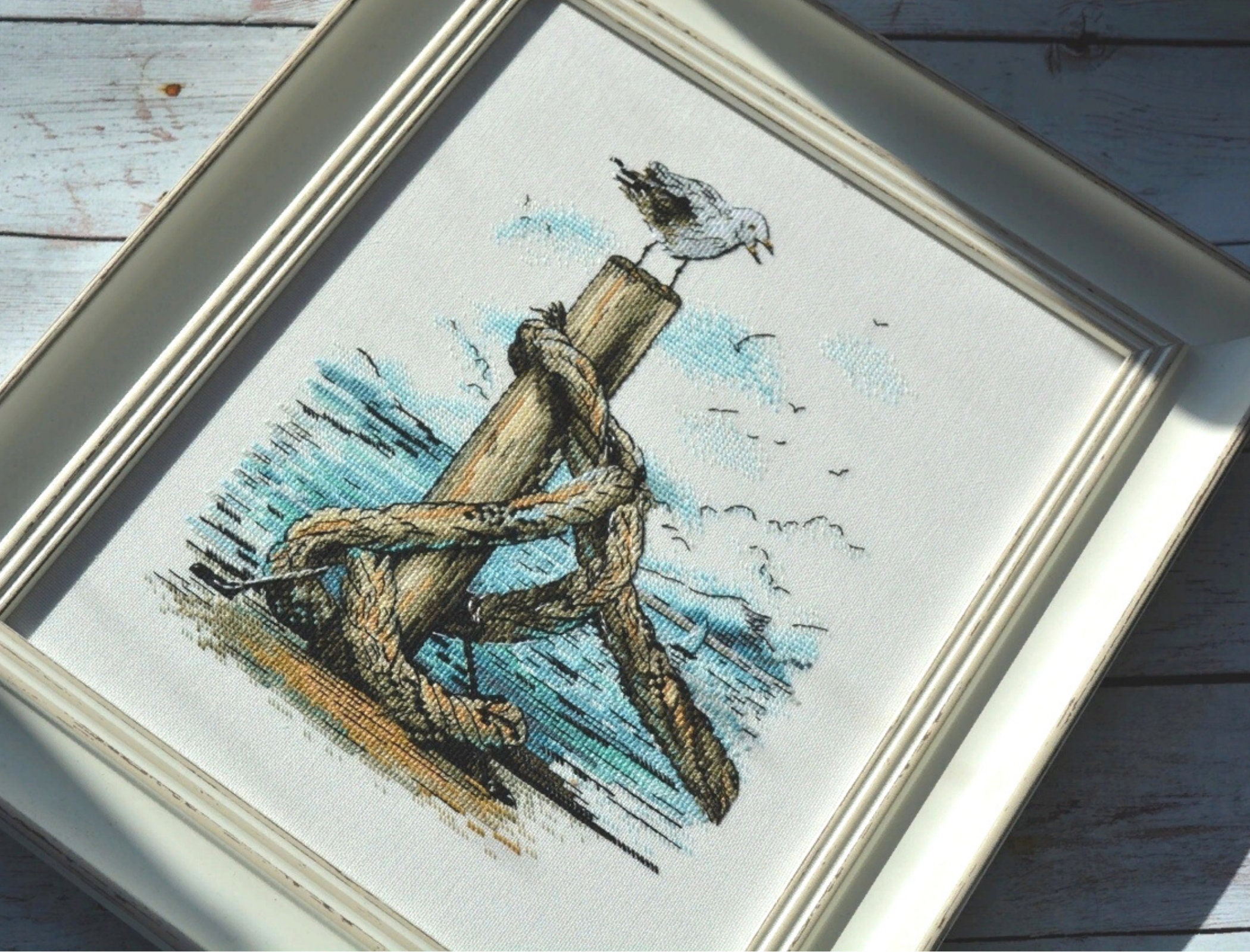 Sea Cross Stitch Pattern PDF Instant Download, Nautical Hand Embroidery ...