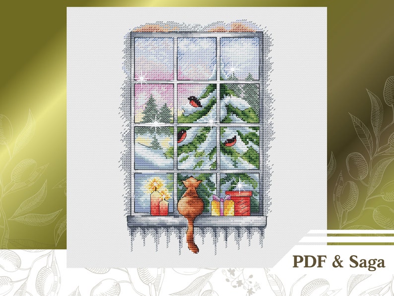 Winter Landscape Cross Stitch Pattern PDF Instant Download - Etsy