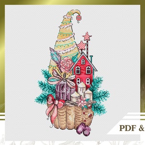 Christmas decorations cross stitch pattern PDF instant download