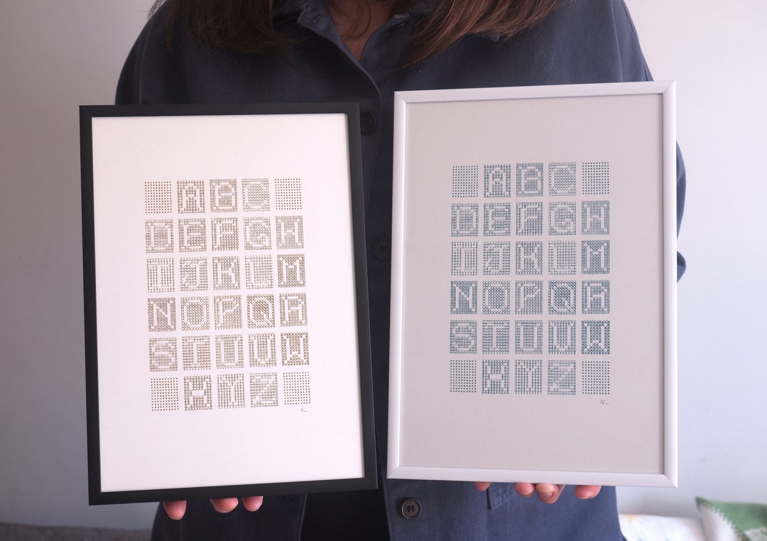 Typewritten Alphabet, Riso Print A4 - Etsy