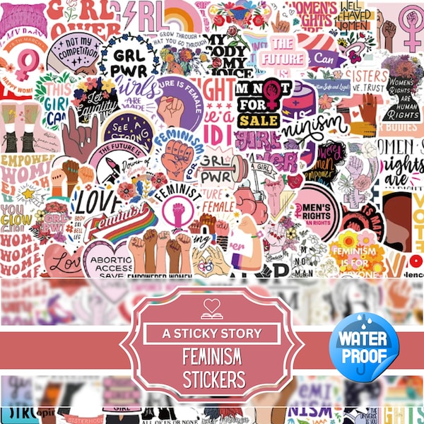 Feminist stickers, Feminism stickers, Feminist art, Vinyl stickers, Sticker pack, Planner sticker, Laptop stickers