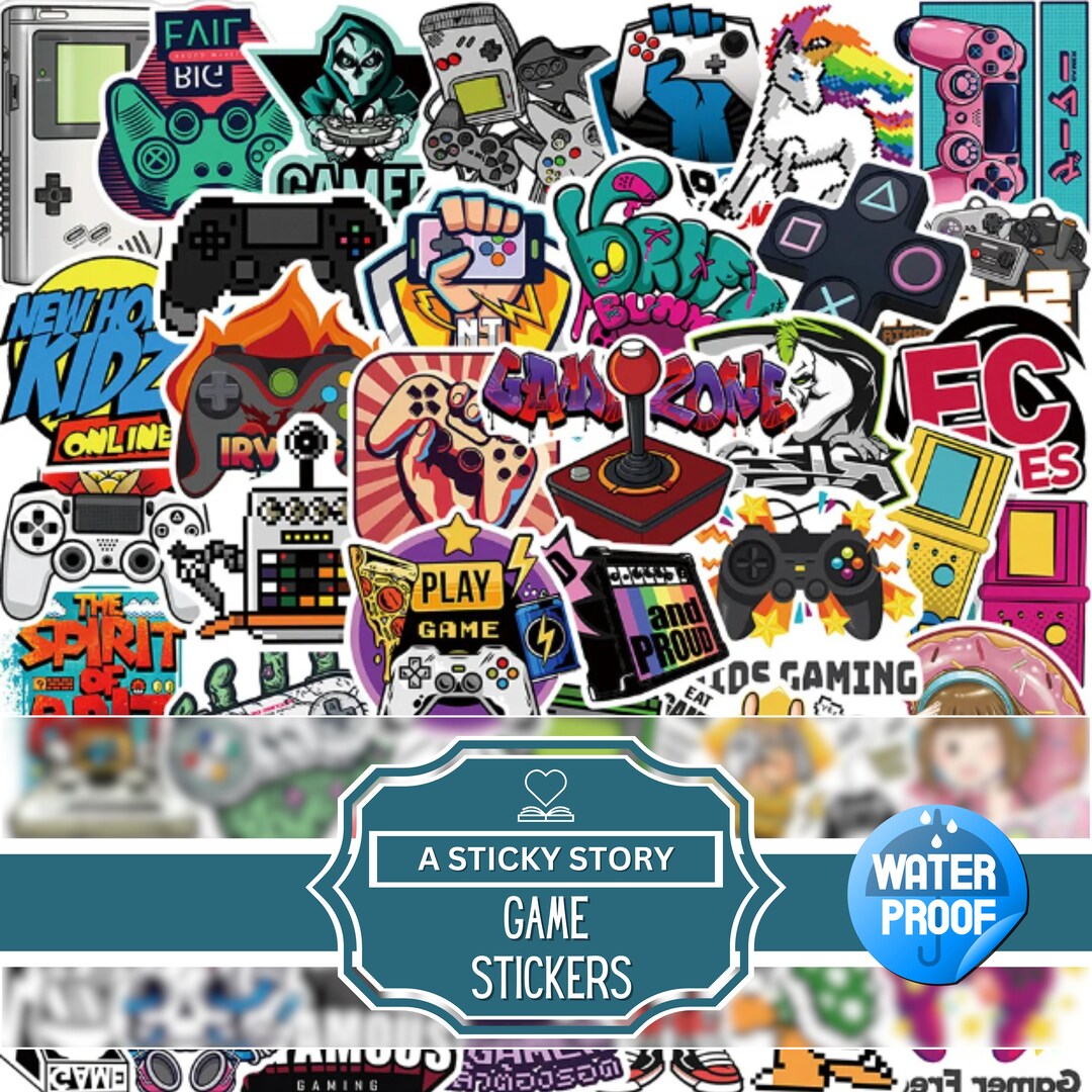 Game Stickers, Vintage Gaming Stickers, Video Game Stickers, Gameboy, Vinyl Stickers, Sticker ...