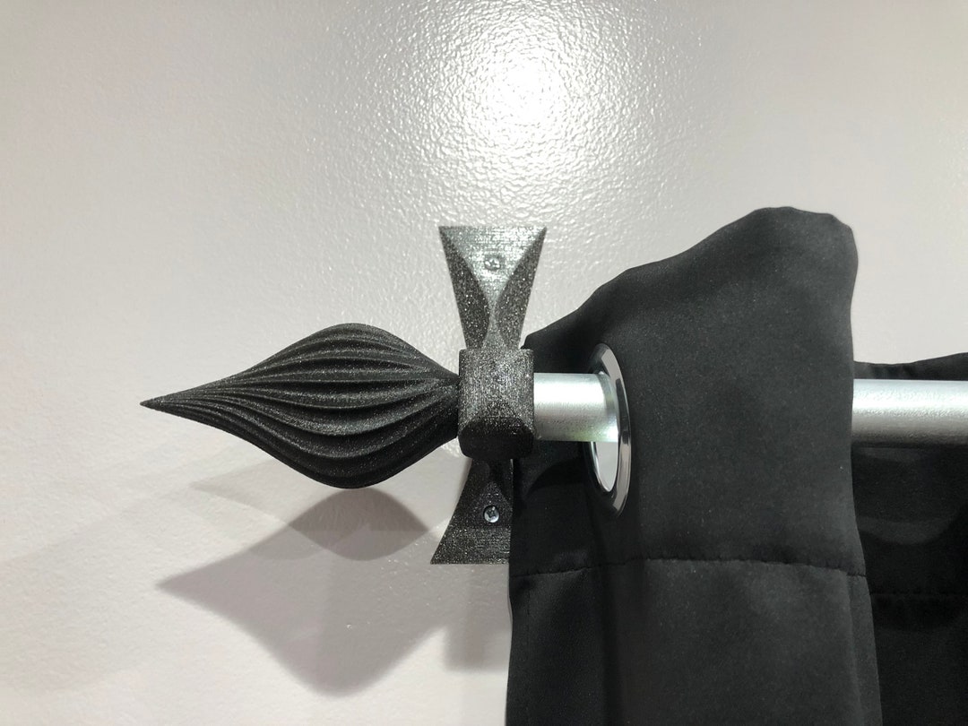 The Perfect Curtain Rod Holder Etsy