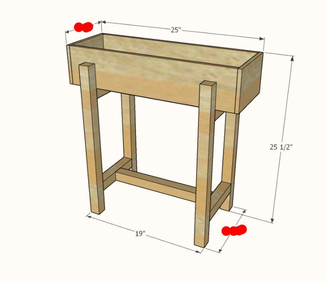 Modern Raised Planter Stands Plans Small Planter Diy Etsy