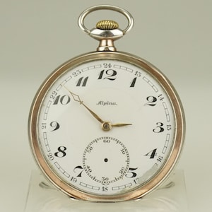 RARE! Solid Silver Pocket Watch Antique Men&#39;s Ladies no fusee duplex chronometer wristwatch repeater chronograph RAR