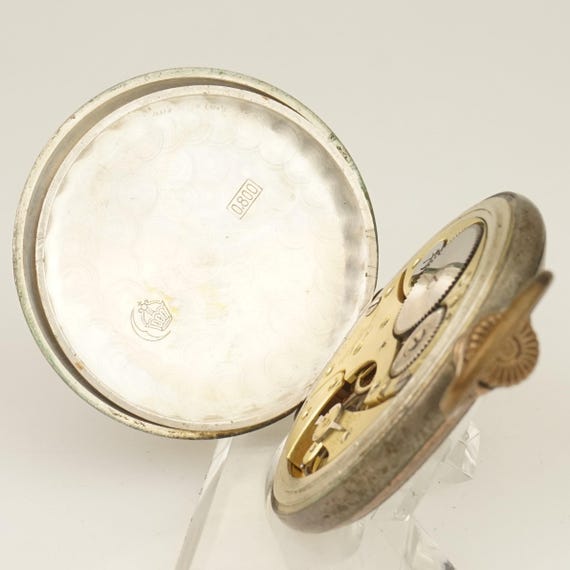 WORKING! JUNGHANS Solid Silver Pocket Watch Antiq… - image 7