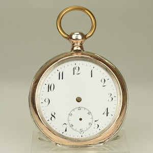 RARE! Solid Silver Pocket Watch Antique Men&#39;s Ladies no fusee duplex chronometer wristwatch repeater chronograph RAR
