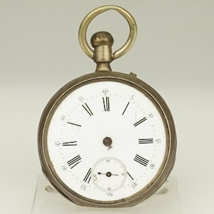 RARE! Solid Silver Pocket Watch Antique Men&#39;s Ladies no fusee duplex chronometer wristwatch repeater chronograph RAR