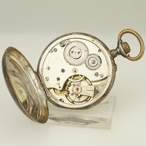 RARE! Solid Silver Pocket Watch Antique Men's Ladies no fusee duplex chronometer wristwatch repeater chronograph RAR