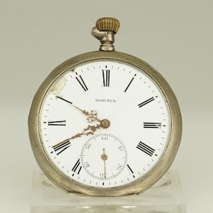 RARE! Solid Silver Pocket Watch Antique Men&#39;s Ladies no fusee duplex chronometer wristwatch repeater chronograph RAR