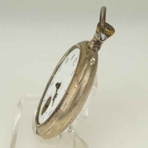 RARE! Solid Silver Pocket Watch Antique Men's Lad… - image 4