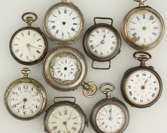 LOT Silber vergoldete Taschenuhren Armbanduhr Antik Damen ohne Schnecke Duplex Chronometer Repeater Chronograph Herren RAR