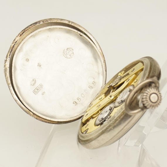 WORKING! Solid Silver DOCTOR Pocket Watch Medical… - image 5