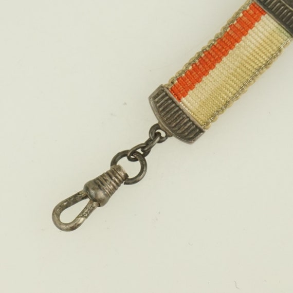 Antique SOLID SILVER Pocket Watch CHAIN Men's Cha… - image 2