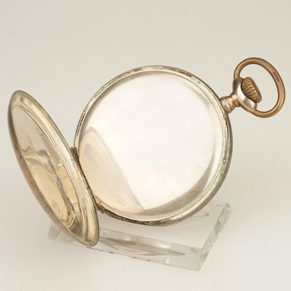 WORKING! JUNGHANS Solid Silver Pocket Watch Antiq… - image 5