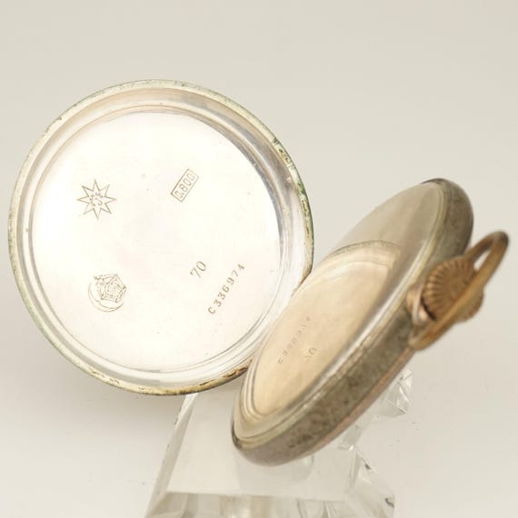 WORKING! JUNGHANS Solid Silver Pocket Watch Antiq… - image 6