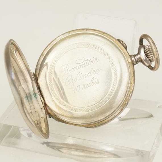 WORKING! Solid Silver DOCTOR Pocket Watch Medical… - image 3