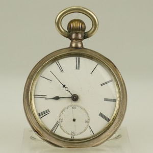 RARE! Solid Silver Pocket Watch Antique Men&#39;s Ladies no fusee duplex chronometer wristwatch repeater chronograph RAR