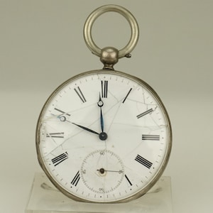 RARE! Solid Silver Pocket Watch Antique Men&#39;s Ladies no fusee duplex chronometer wristwatch repeater chronograph RAR