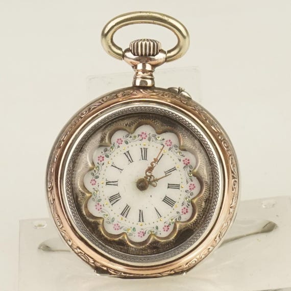 RARE! Solid Silver Pocket Watch Antique Ladies RAR - image 1
