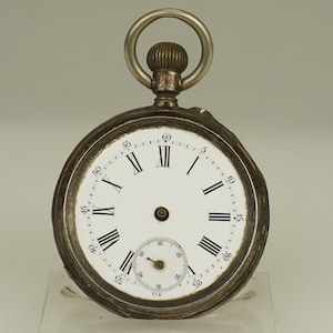RARE! Solid Silver Pocket Watch Antique Men&#39;s Ladies no fusee duplex chronometer wristwatch repeater chronograph RAR