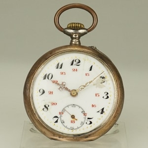 RARE! Solid Silver Pocket Watch Antique Men&#39;s Ladies no fusee duplex chronometer wristwatch repeater chronograph RAR