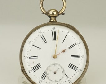 RARE! Solid Silver Pocket Watch Antique Men's Ladies no fusee duplex chronometer wristwatch repeater chronograph RAR