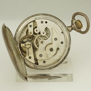 RARE! Solid Silver Pocket Watch Antique Men&#39;s Ladies no fusee duplex chronometer wristwatch repeater chronograph RAR