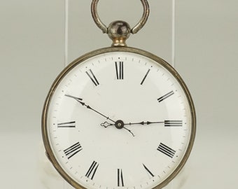 RARE ! Montre de poche antique en argent massif pour hommes et femmes sans fusible duplex montre-bracelet à répétition chronographe RAR