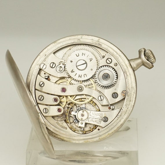 RARE! Solid Silver Pocket Watch Antique Men's Lad… - image 2