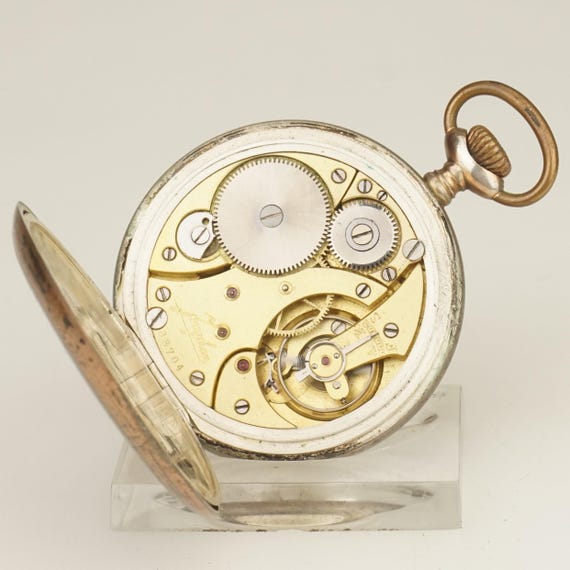WORKING! JUNGHANS Solid Silver Pocket Watch Antiq… - image 1