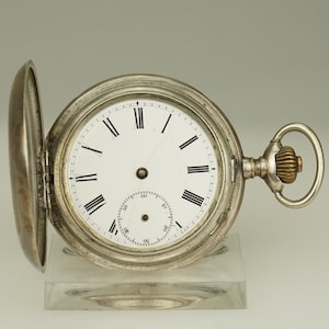 RARE! Solid Silver Pocket Watch Antique Men&#39;s Ladies no fusee duplex chronometer wristwatch repeater chronograph RAR