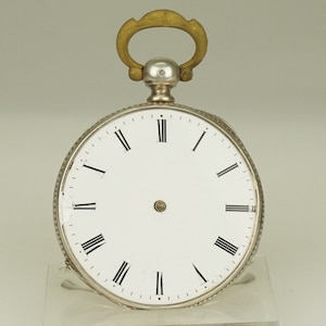 RARE! Solid Silver Pocket Watch Antique Men&#39;s no fusee duplex chronometer wristwatch repeater chronograph RAR